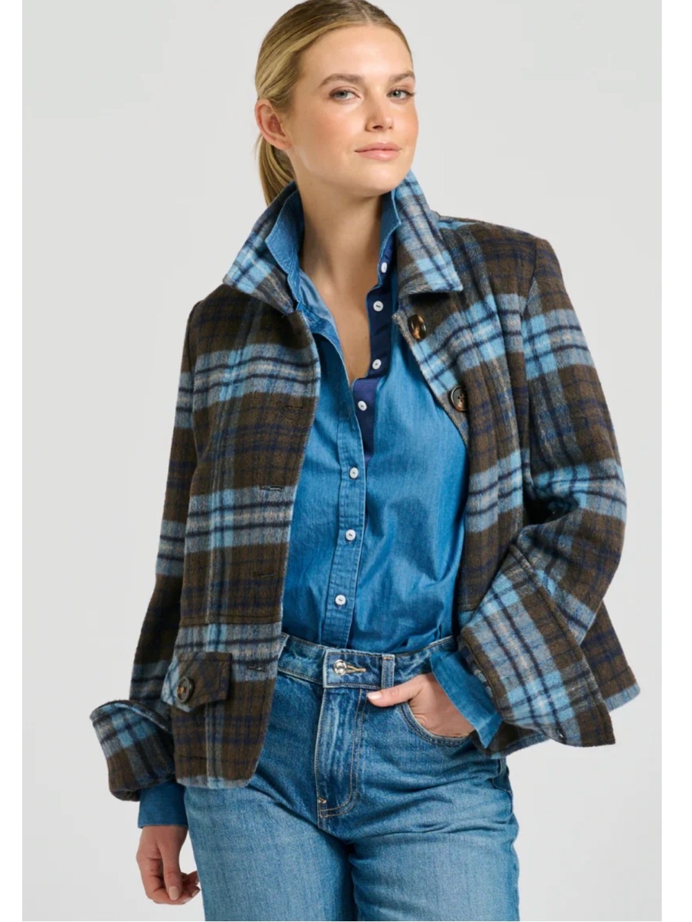 SHIRTY BRAND - THE HESTON JACKET - BLUE PLAID